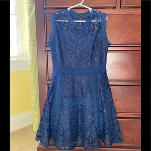NEW Navy Floral 💙 Lace Dress Girls Size 8